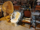 10 PC WICKER & MISC CHAIRS