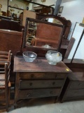 2 DRESSERS & PUNCH BOWL