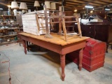 FARM TABLE, WASH STAND, MILL CHEST