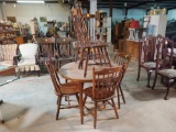 6 CHAIRS & ROUND TABLE