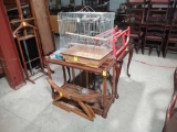 TABLES, BIRD CAGE, SLED
