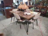 RETRO TABLE, 4 CHAIRS, CONTENTS