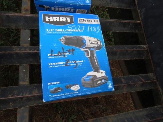 HART 20v 1/2" DRILL WITH CHARGER