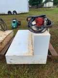 L Shaped Fuel Tank with Electric Pump 105 gal.