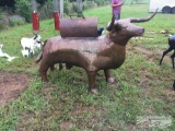 LARGE METAL BULL GRILL