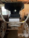 4 WHEEL HORSE DRAWN CARRIAGE W/CANOPY TOP AND BRAKES