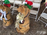 WOODEN BEAR STATUE