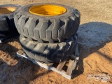 (2) 15.5 X 25 TIRES AND WHEELS