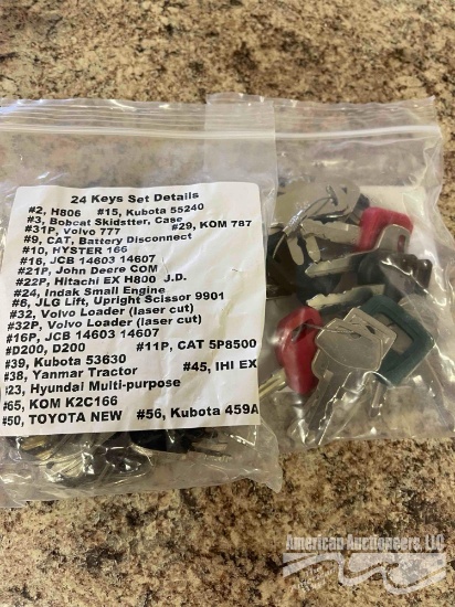 24 PIECE HEAVY EQUIPMENT KEY SET