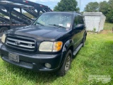 2001 Toyota Sequoia Multipurpose Vehicle (MPV), VIN # 5TDBT48AX1S037463