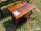 WOODEN WAGON WHEEL TABLE