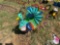 3' METAL PEACOCK STATUE