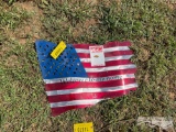 WELCOME TO MY HOME AMERICAN FLAG SIGN