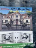 GREAT BEAR 20' BI PARTING WROUGHT IRON GATE W/DEER