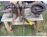 COWBOY SET UP W/ANVIL, VISE, TABLE