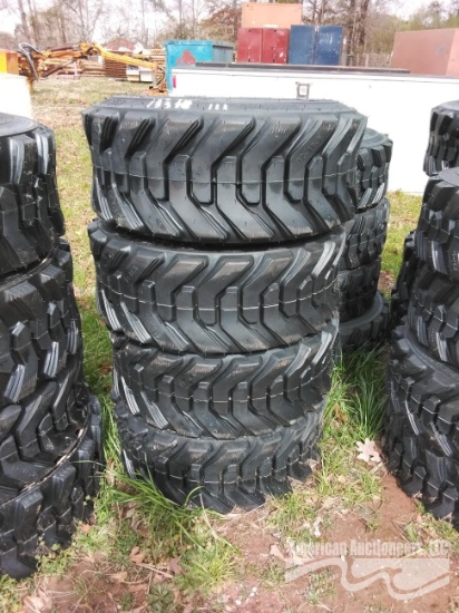 (4) NEW 12-16.5 SKID STEER TIRES