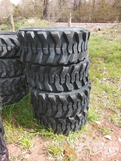 (4) NEW 10-16.5 SKID STEER TIRES