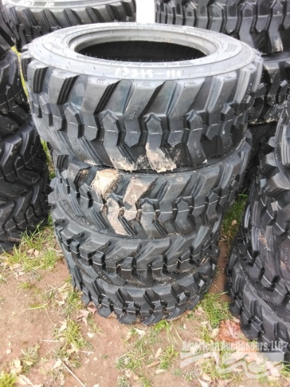(4) NEW 10-16.5 SKID STEER TIRES