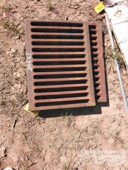 (2) CAST IRON DRAIN GRATES
