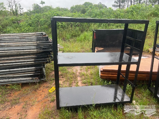 METAL SHELVING ON WHEELS