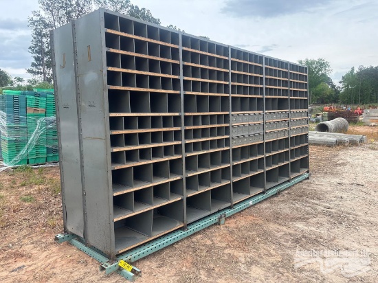 15' X 7' METAL SHELVING