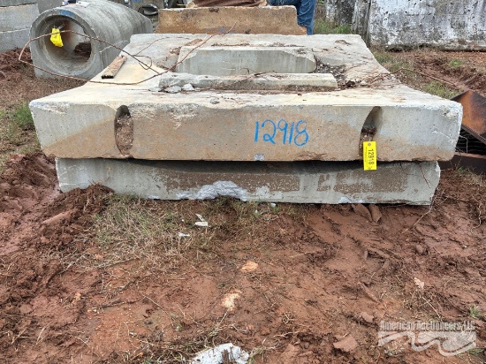 (2) CONCRETE STORM DRAIN TOPS 6x6 OPENING 24