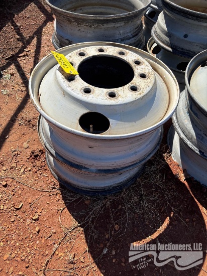 SET OF (4) SEMI WHEELS 22.5