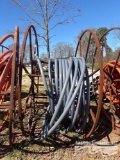 HUGE METAL HOSE REEL W/HOSE