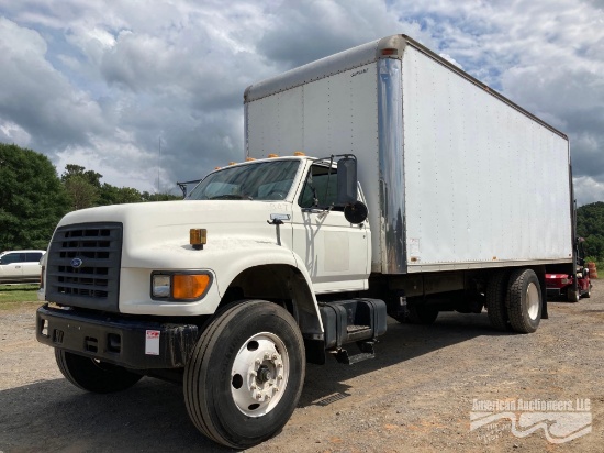 1997 Ford F800 Box Truck, VIN # 1FDYF80E3VVA04271