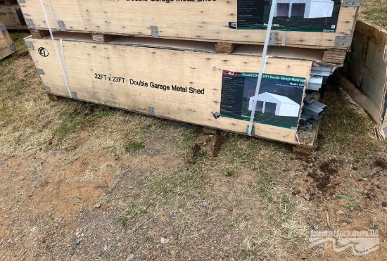 23FTX22FT DOUBLE GARAGE METAL SHED