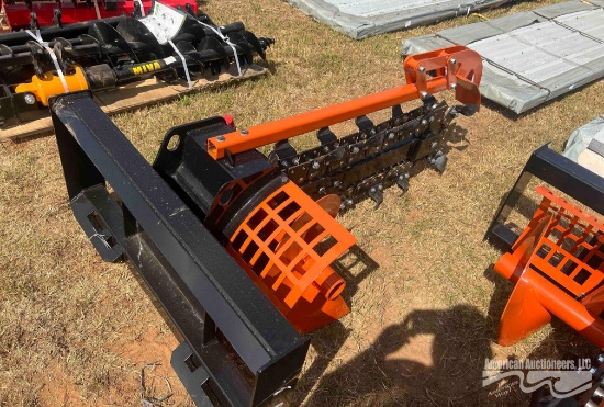 HYD QUICK ATTACH SKID STEER TRENCHER, 39" DEPTH