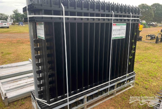 8FTX6FT POWDER COATED STEEL SITE FENCE