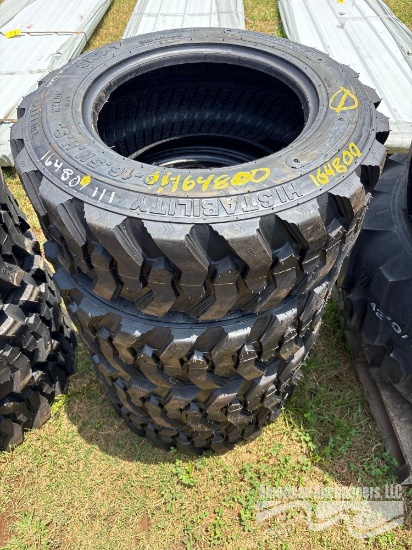 4 SKID STEER TIRES