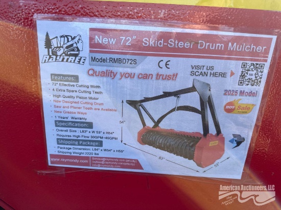 RAYTREE 72" QUICK ATTACH DRUM MULCHER HEAD
