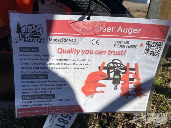 RAYTREE RMA42 QUICK ATTACH SKID STEER AUGER