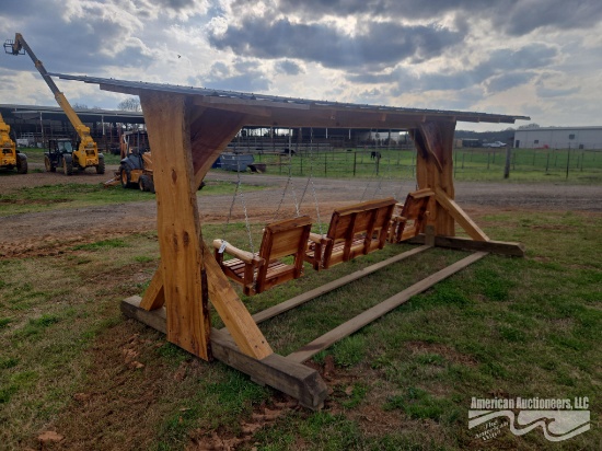 JUST A SWINGIN 3 SEAT WOODEN SWING