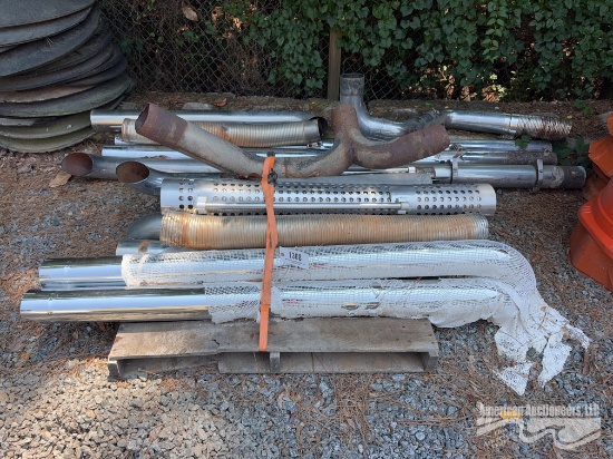 Lot of Tractor Truck Exhaust Pipes