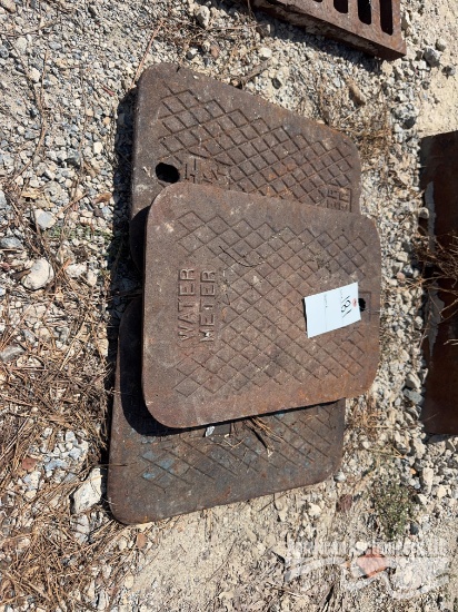 (3) Metal Water Meter Tops