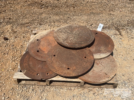 Pallet of (7) Man Hole Covers