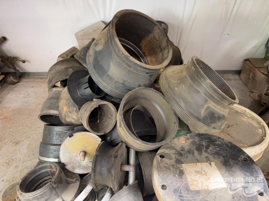 LOT OF ASSORTED RUBBER PIPE FITTINGS