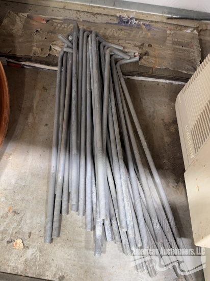 Lot of Heavy-Duty Threaded Steel Rods / Anchor Bolts
