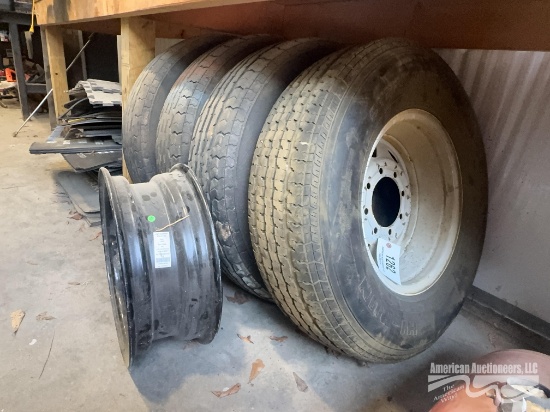 (4) Used Tires & 2 Wheels