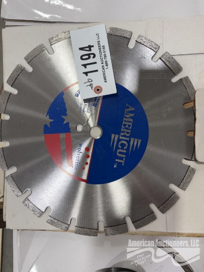 9 NEW AMERICUT SEGMENTED DIAMOND SAW BLADES.