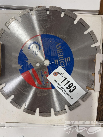 7 NEW AMERICUT SEGMENTED DIAMOND SAW BLADES.