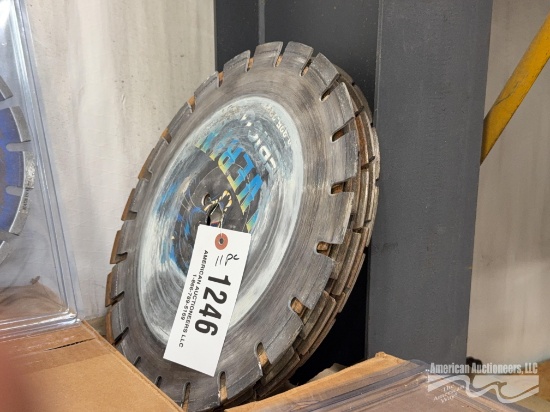 11 Used Americut Segmented Diamond Saw Blades.