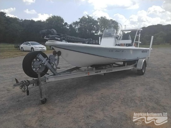2005 SEAFOX 180 FLATS 18' BOAT & TRAILER