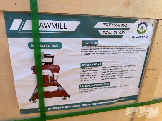 AGROTK YC-26G 15HP SAW MILL