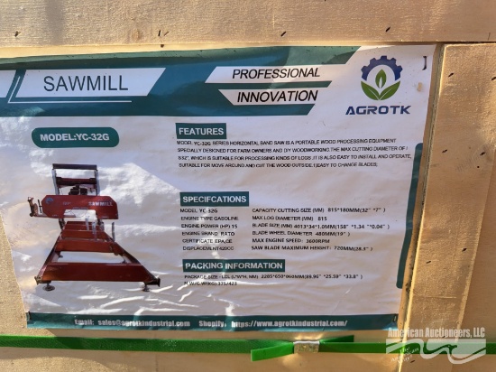 AGROTK YC-32G 15HP SAW MILL