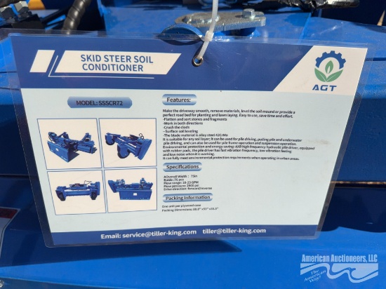 AGT SSSCR72 75" QUICK ATTACH SOIL CONDITIONER/HARLEY RAKE