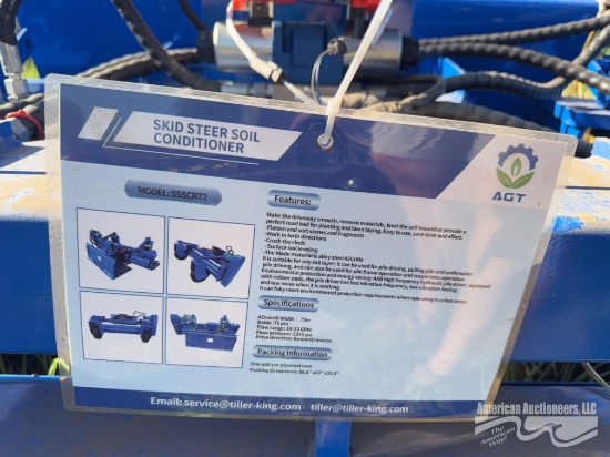 AGT SSSCR72 75" QUICK ATTACH SOIL CONDITIONER/HARLEY RAKE